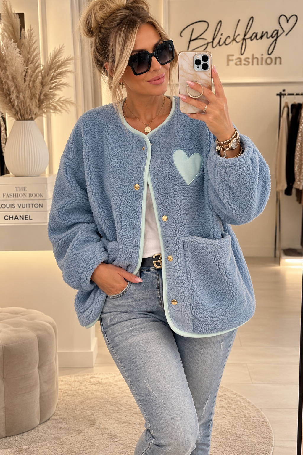 ❤️ HEART JACKE – Waschleder-Details
