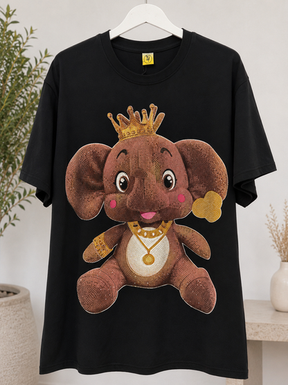 ♥️ Premium Oversize T-Shirt „ Elefant Strass „