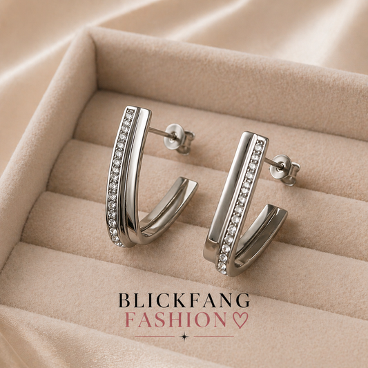 Elegante Creolen mit Zirkonia „Esma“