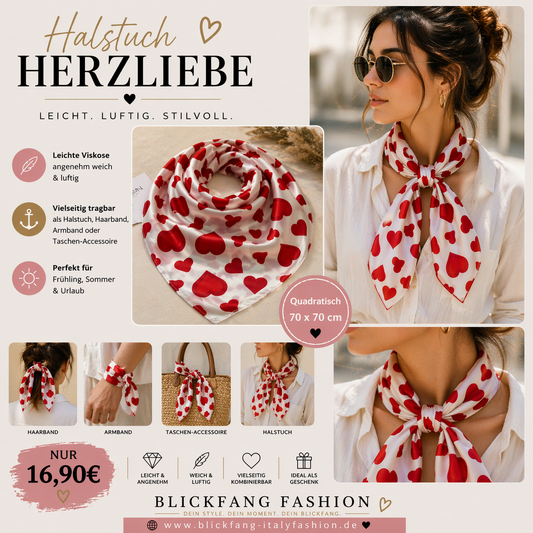 Halstuch „ Herzliebe „ in 3 Farben ❤️