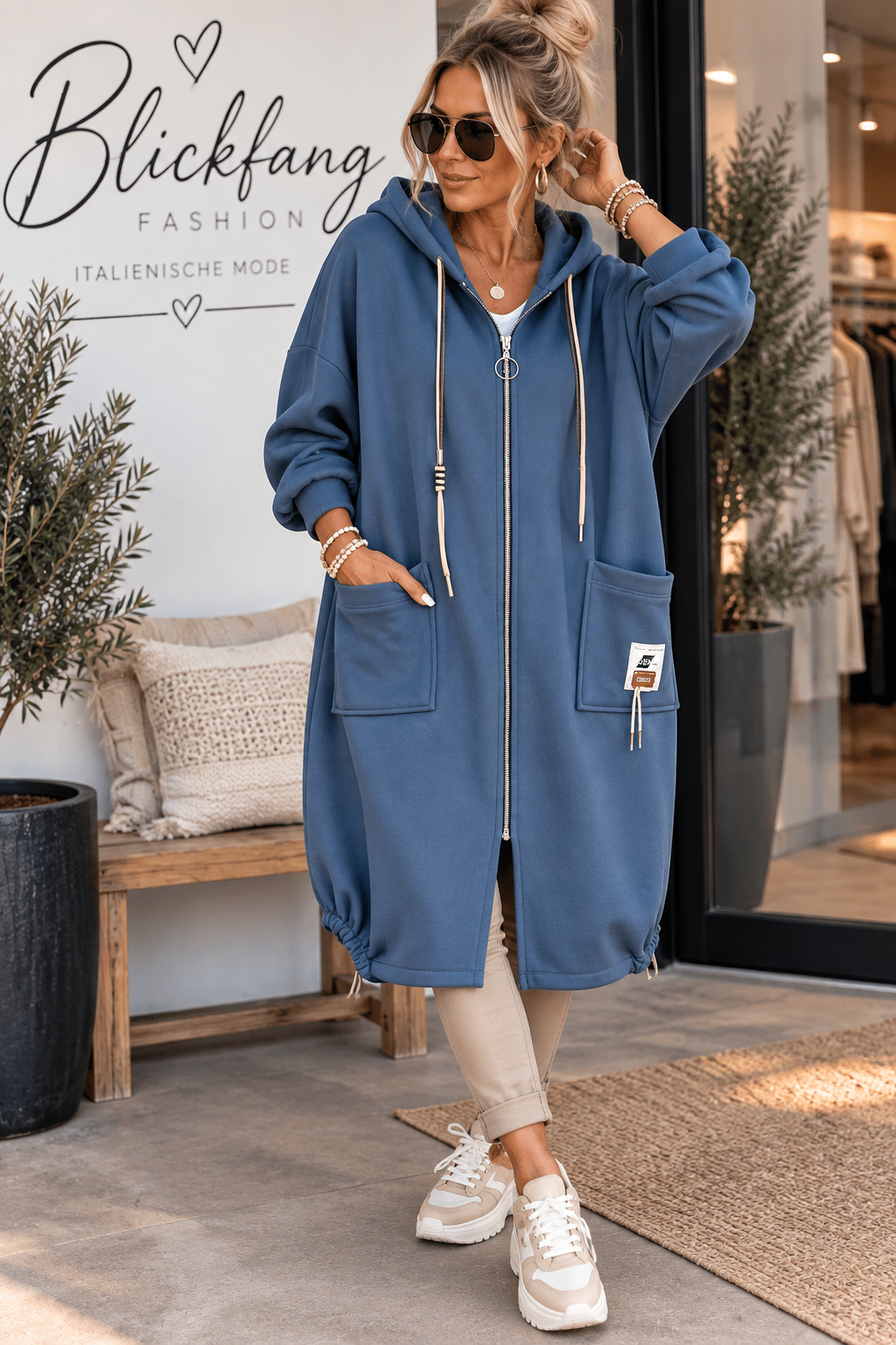 Kuschelige Long-Zip-Jacke – Oversize Lieblingslook | in 5 Farben