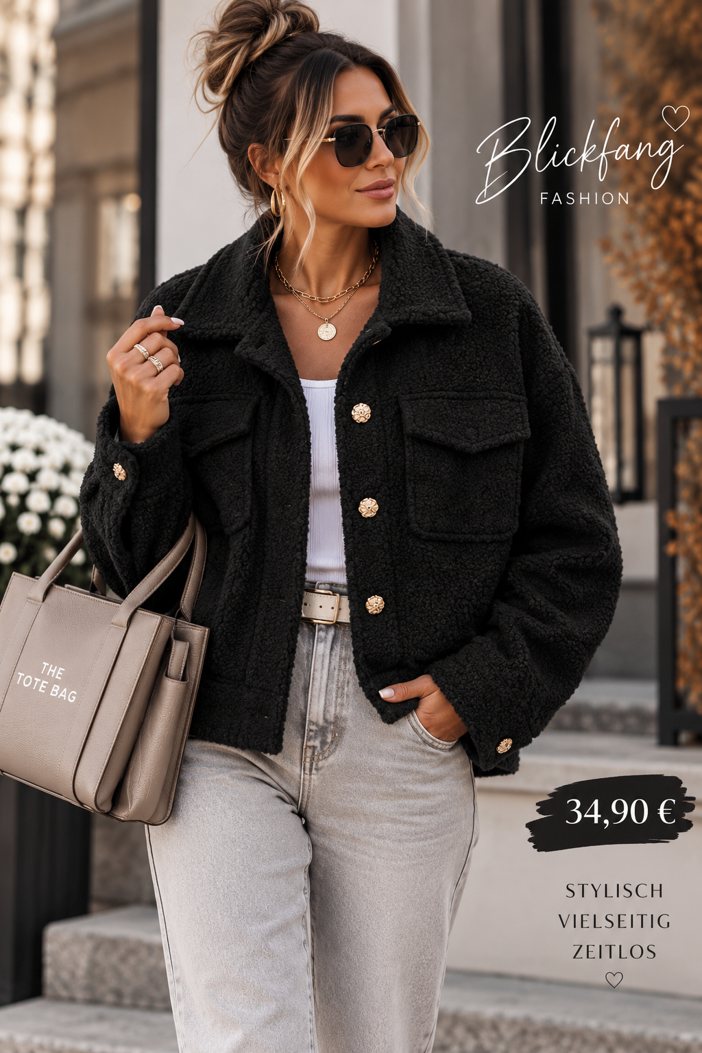 Bouclé Kurzjacke mit Schmuckknöpfen – dein neuer Fashion-Liebling