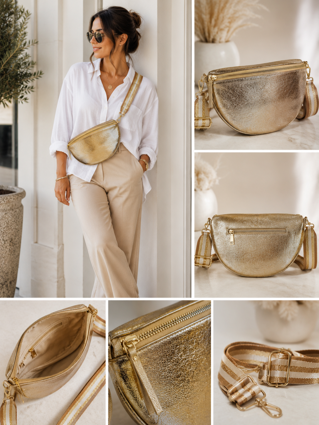 Halbmond Crossbody Bag in 3 Farben