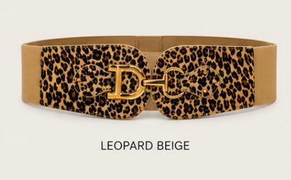 Leo Stretch-Gürtel mit goldener Statement-Schließe in 2 Farben