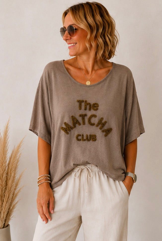 The Matcha Club lässiges Oversize Shirt