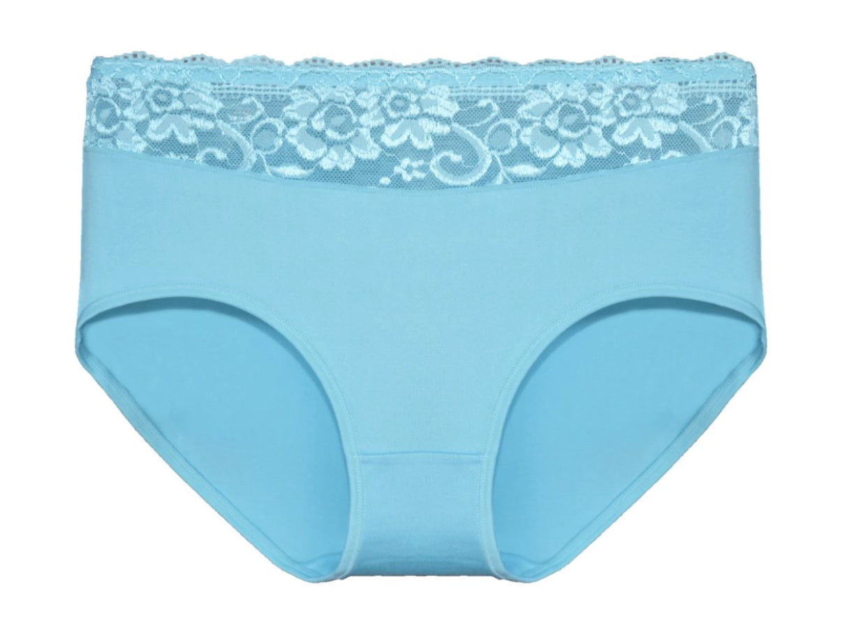 Baumwolle-Slip mit Spitze in 8 Farben