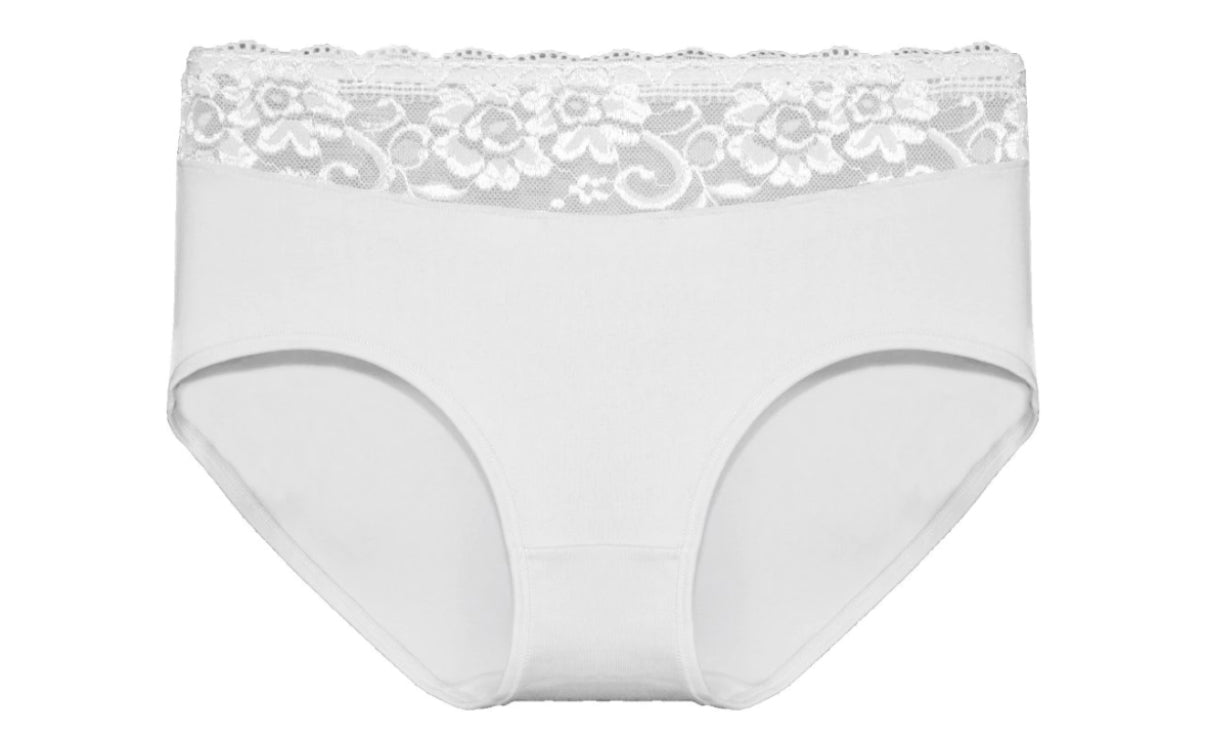 Baumwolle-Slip mit Spitze in 8 Farben