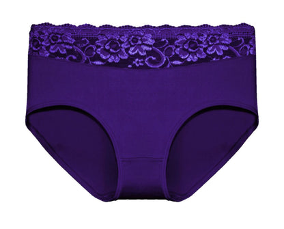 Baumwolle-Slip mit Spitze in 8 Farben