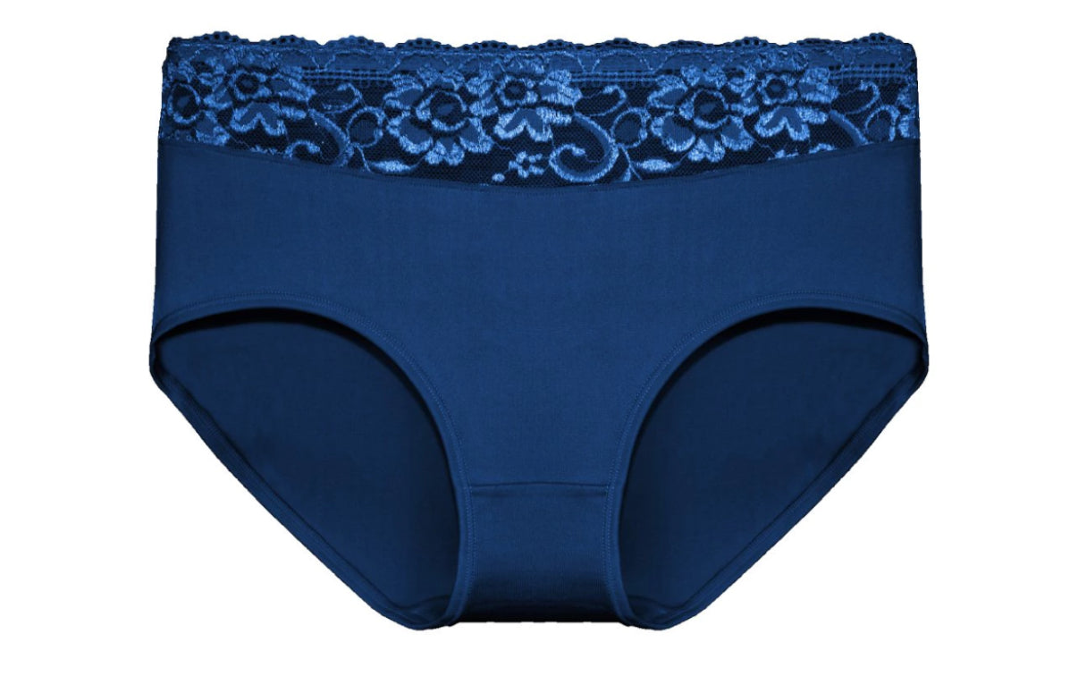 Baumwolle-Slip mit Spitze in 8 Farben