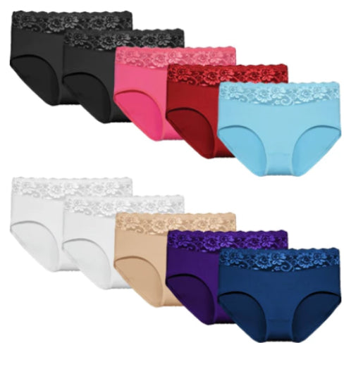 Baumwolle-Slip mit Spitze in 8 Farben
