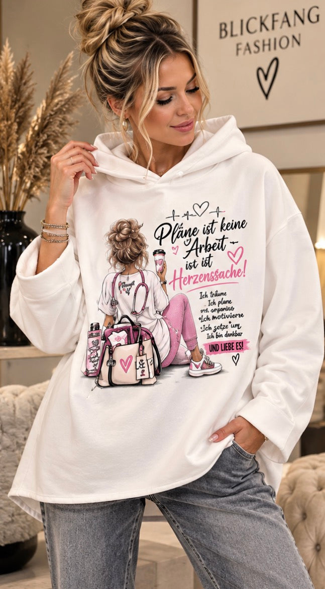 Kämpferherz Hoodie – Hoffnung • Mut • Stärke 🩷