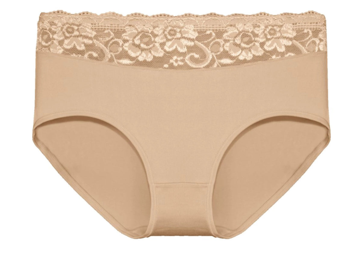 Baumwolle-Slip mit Spitze in 8 Farben