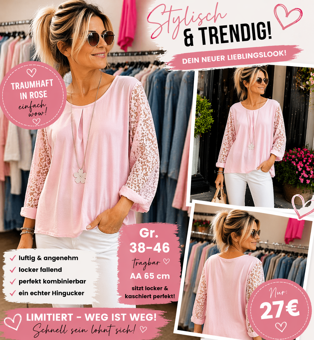 Exklusive chic Bluse