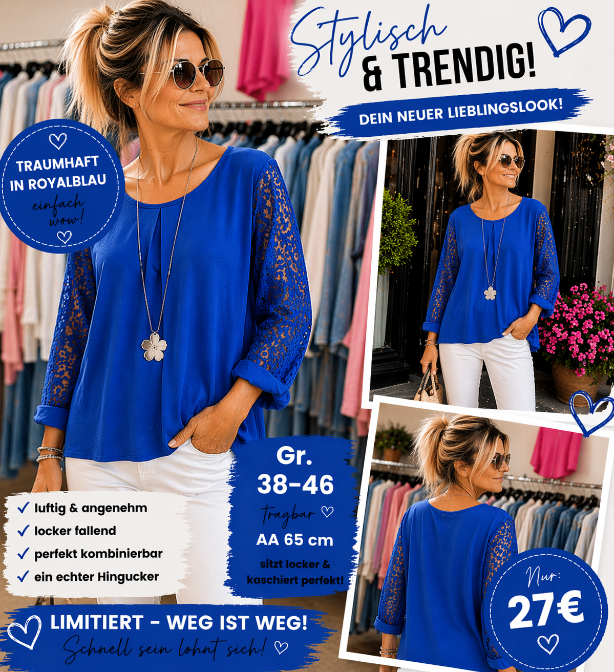 Exklusive chic Bluse