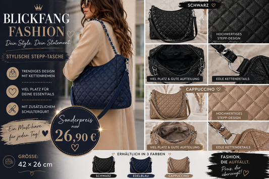 Dein neuer Alltagsliebling - Stylische Stepp Tasche