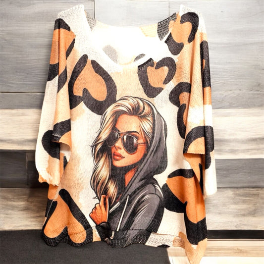 Stylischer Oversize-Pullover mit Trend-Print