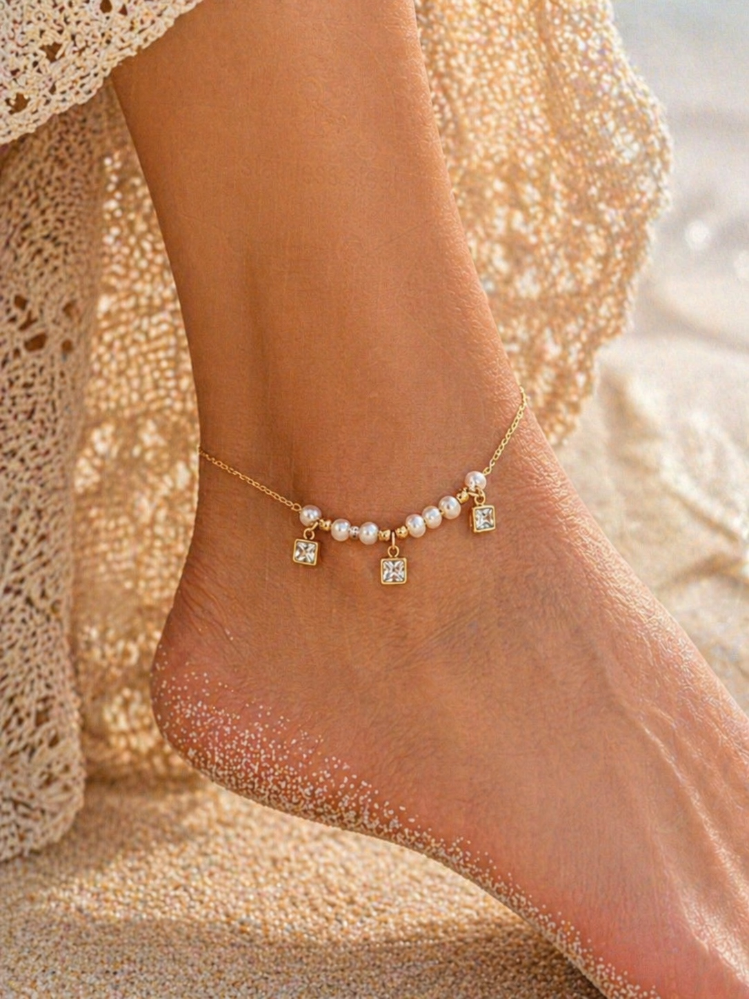 Fußkettchen „ Elegant Glow“