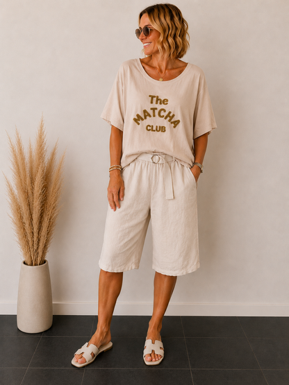 The Matcha Club lässiges Oversize Shirt