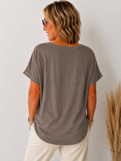 Wild V-Neck Shirt - lässiger Leo - Look