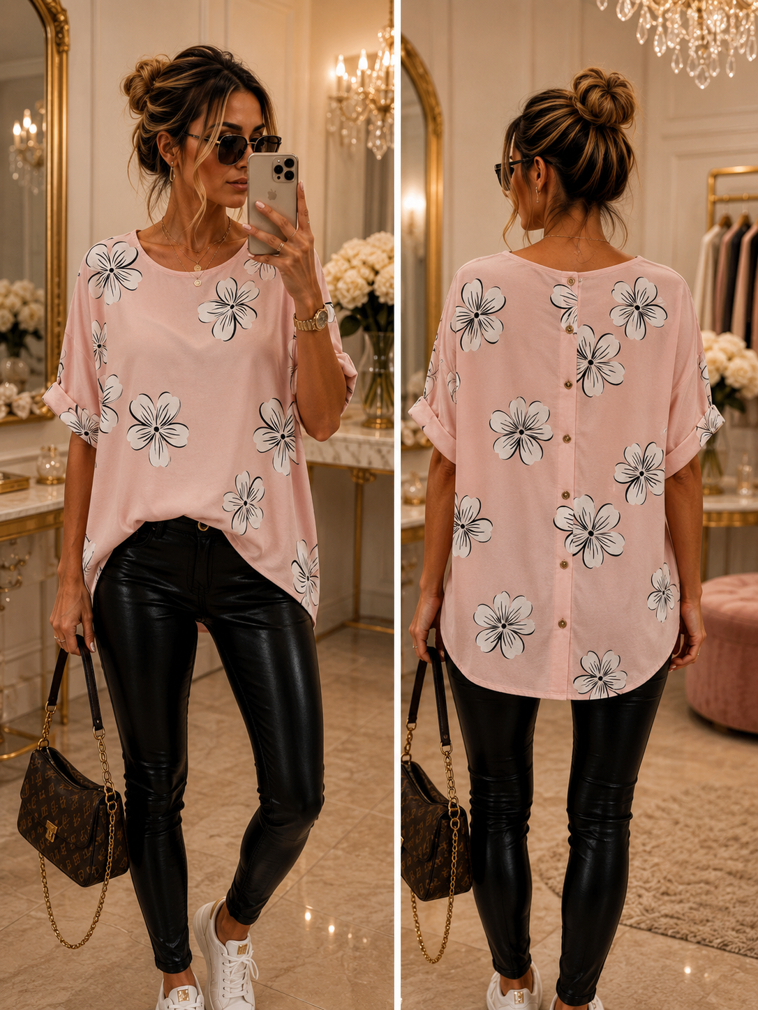 Luftige Bluse mit Floralem Print