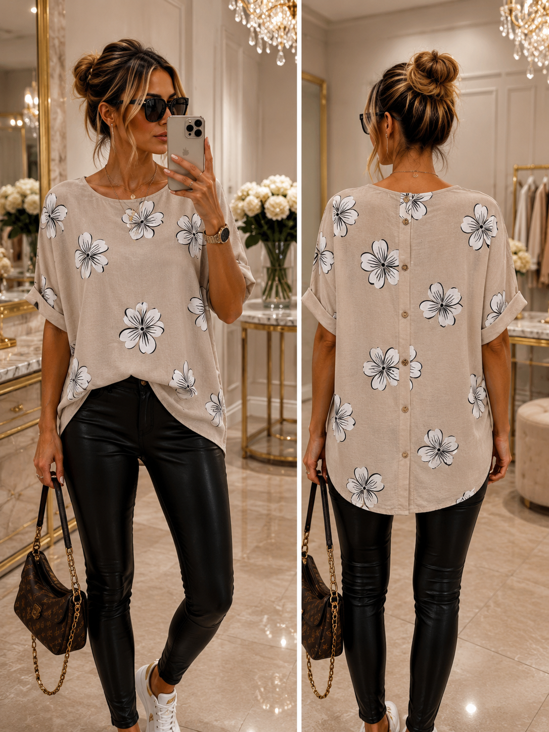 Luftige Bluse mit Floralem Print
