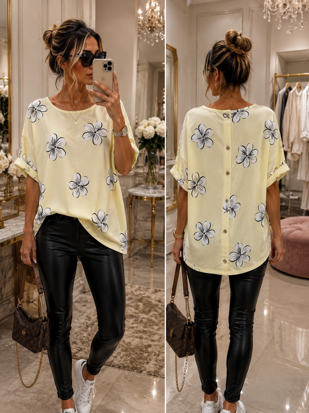 Luftige Bluse mit Floralem Print