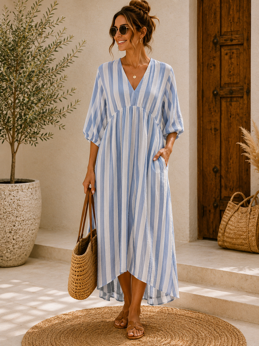 Maxi Streifen Kleid