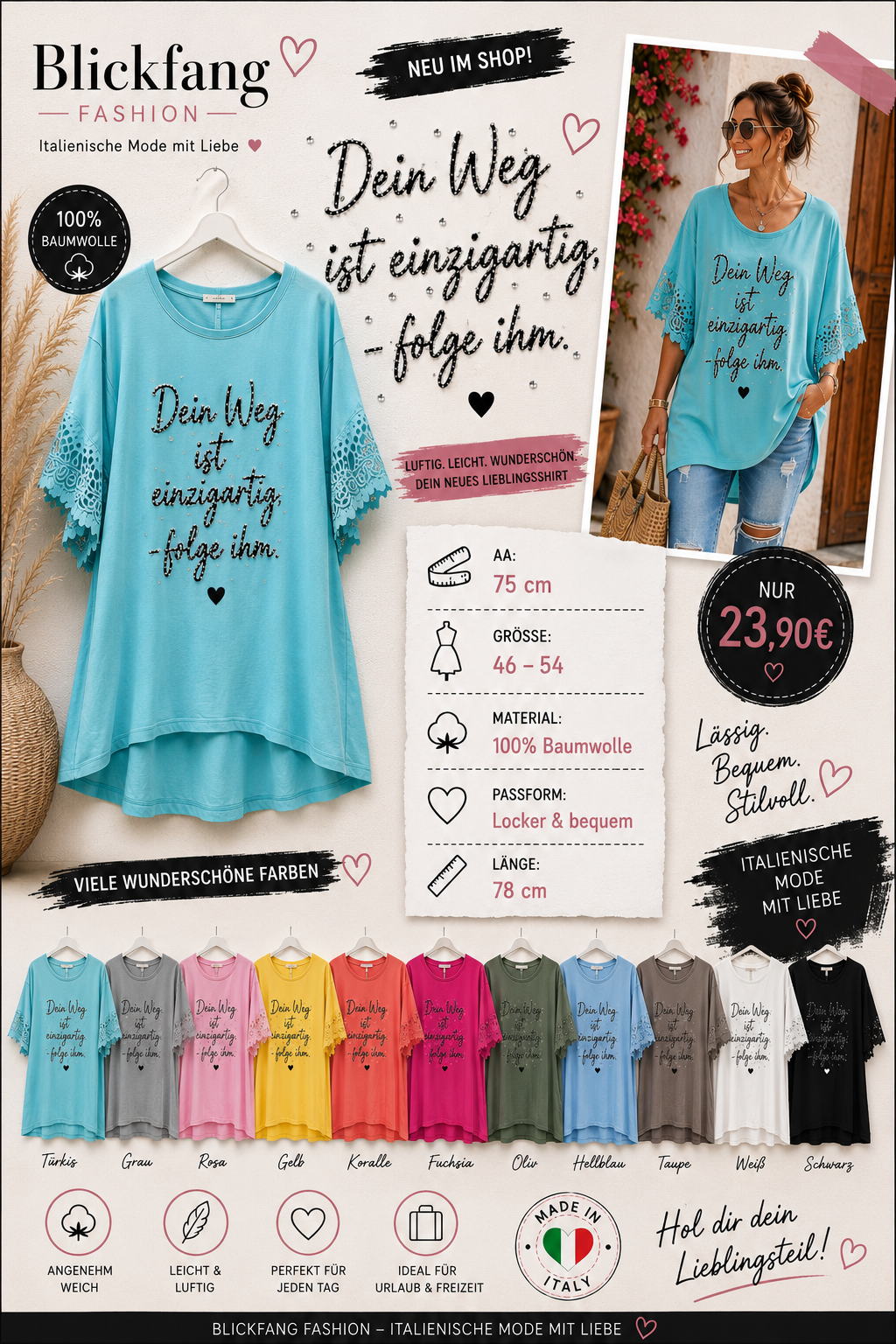 Statement Shirt -Dein Weg ist Einzigartig 😍