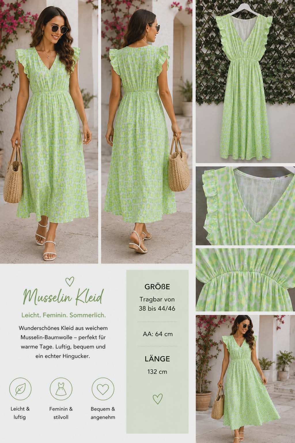 Musselin Leo Kleid