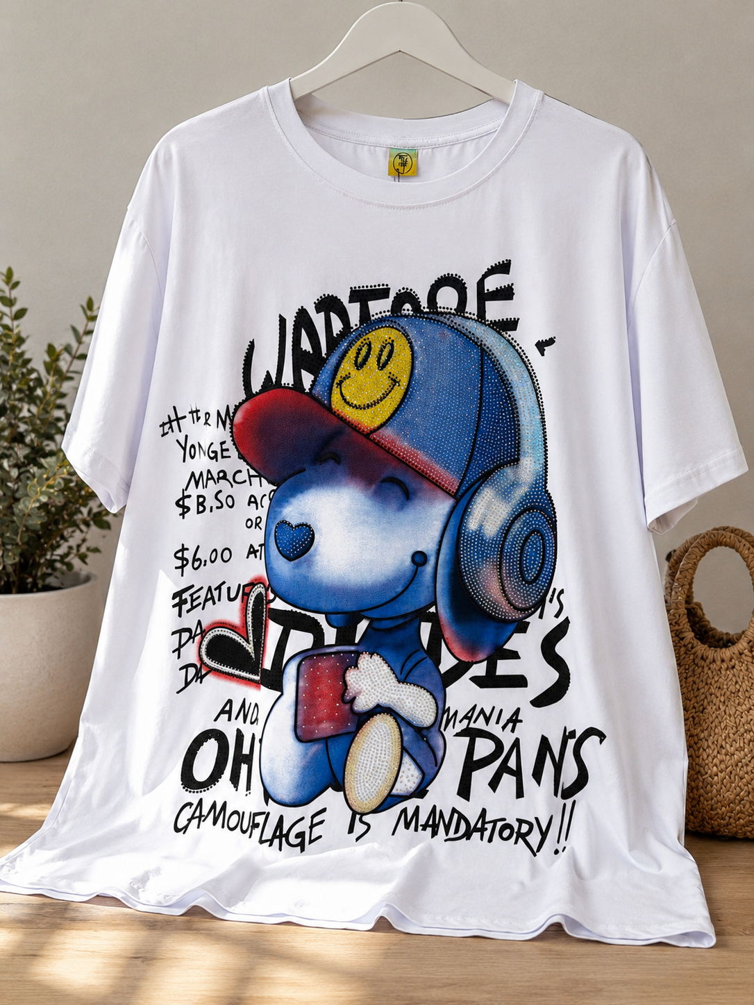 Premium Strass Tshirt Snoopy