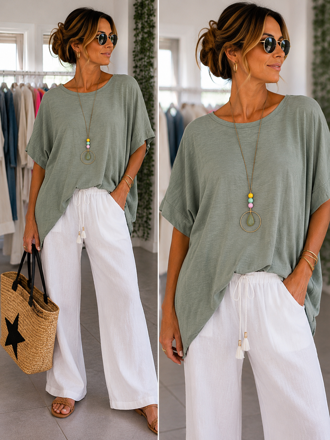 Oversize Shirt mit Kette „ Maria „