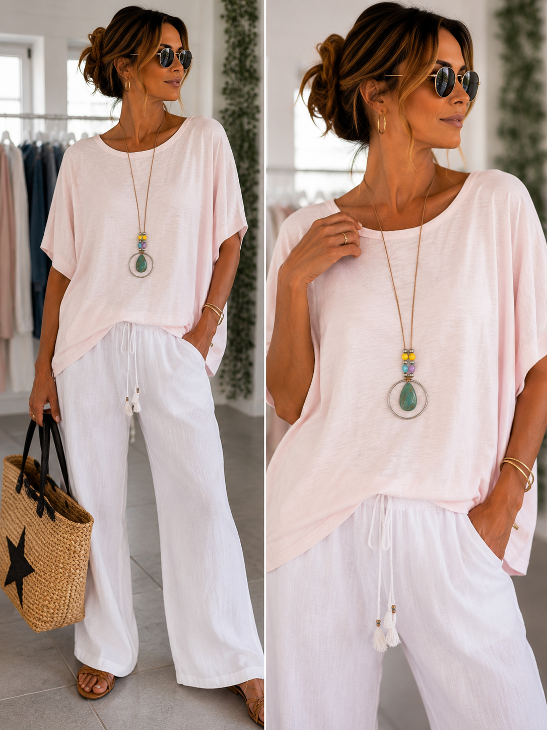 Oversize Shirt mit Kette „ Maria „