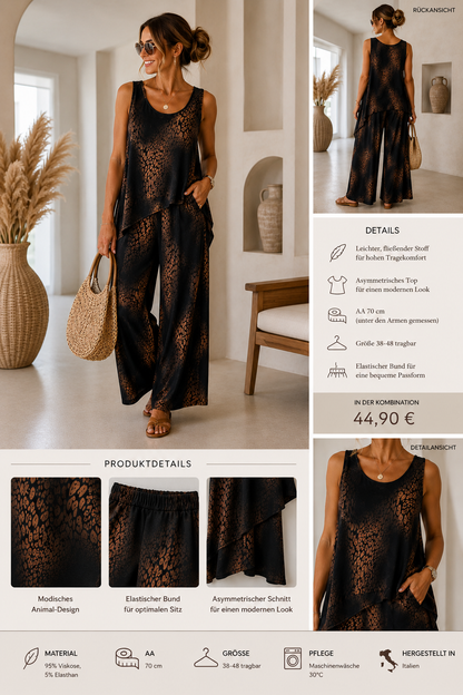 Zweiteiler mit Leo Print - in 4 Farben