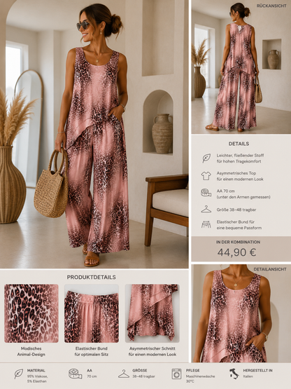 Zweiteiler mit Leo Print - in 4 Farben