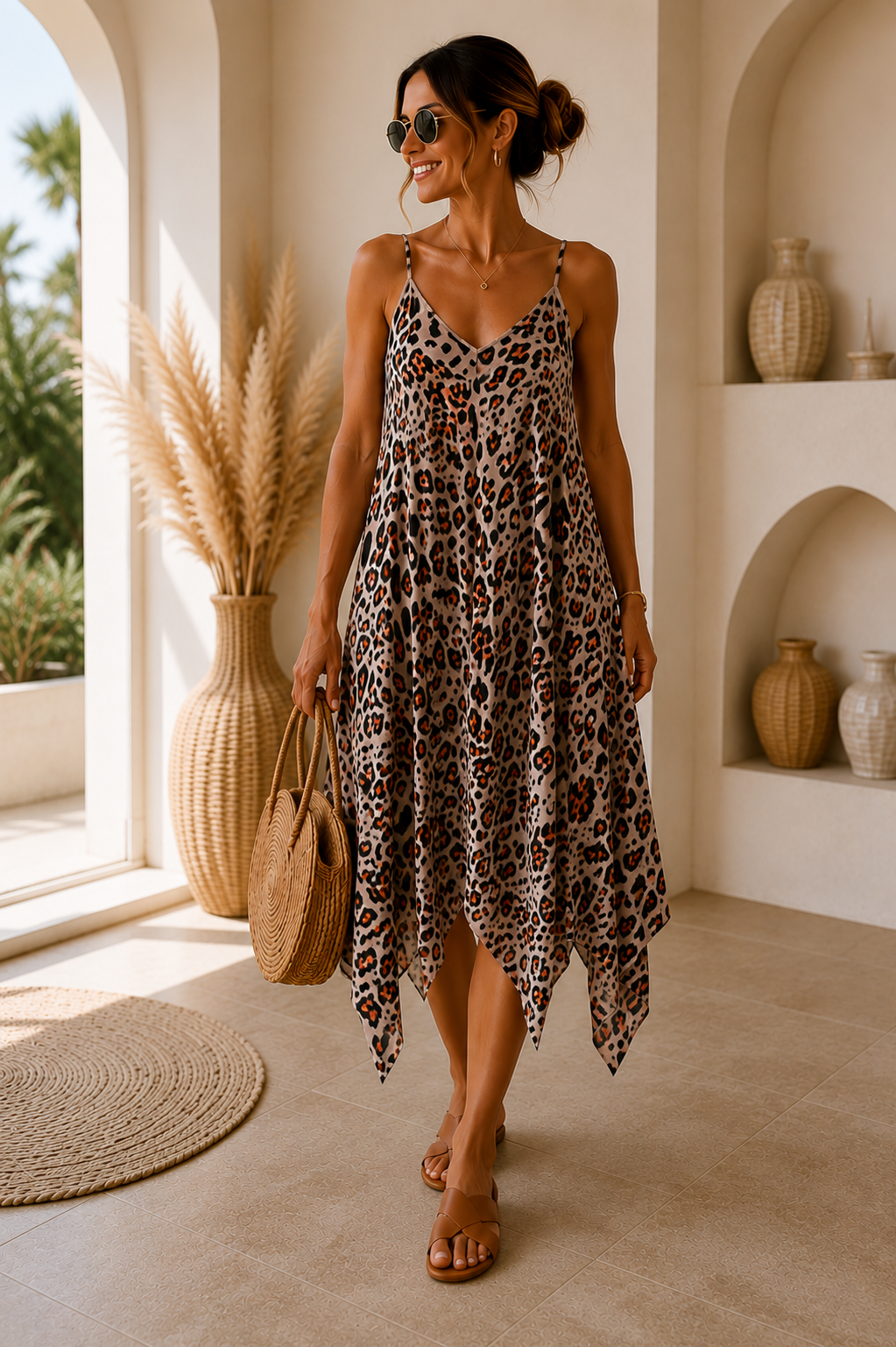 Animalprint Sommerkleid - in 3 Farben