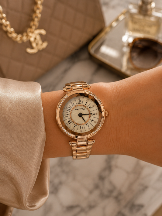 Damen - Armbanduhr Roségold