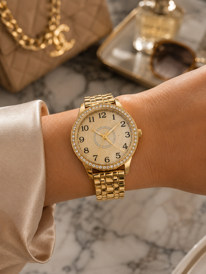 Damen Armband Uhr Golden