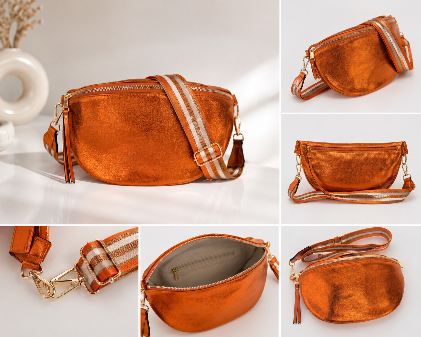 Metallic Crossbody Bag