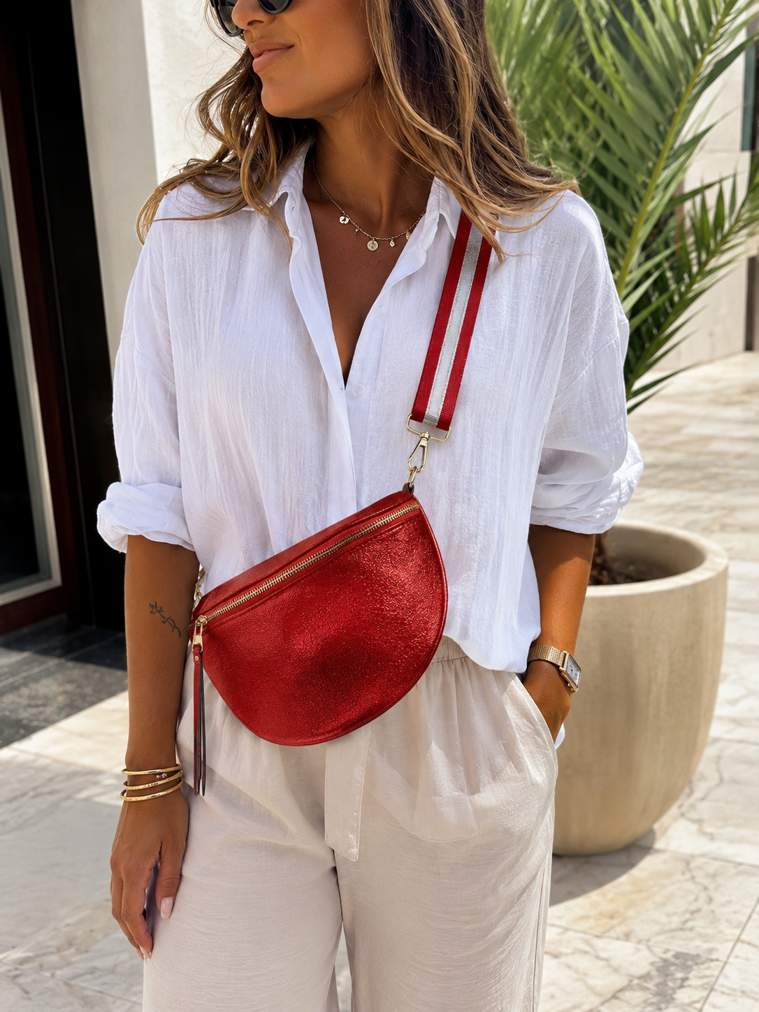 Metallic Crossbody Bag