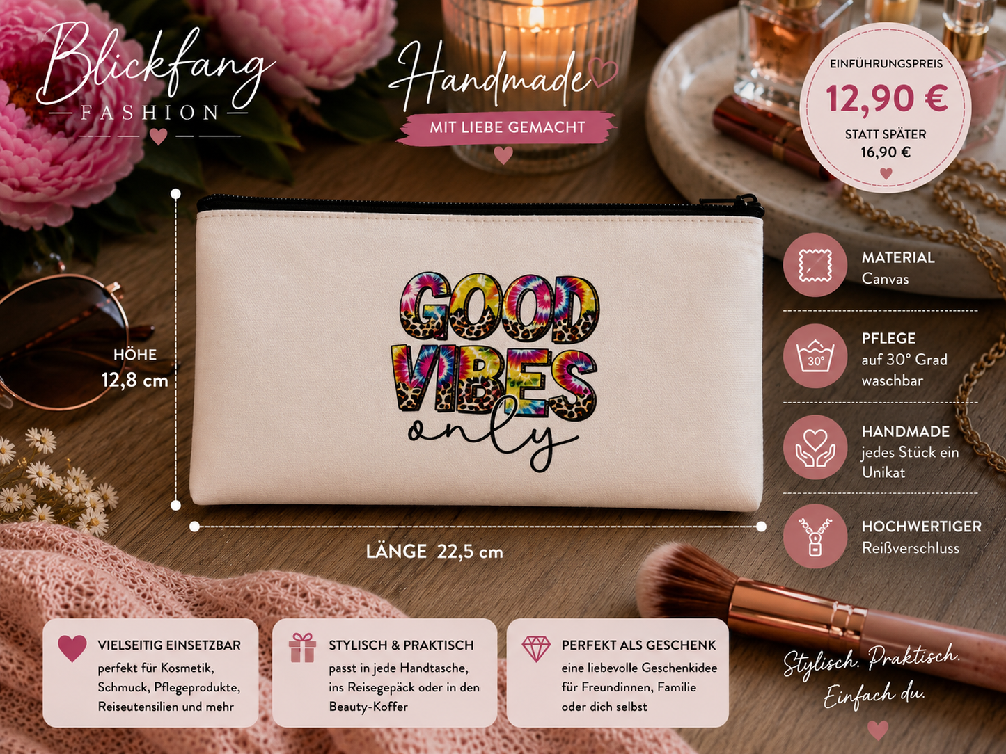 Kosmetik Täschle Good Vibes Only