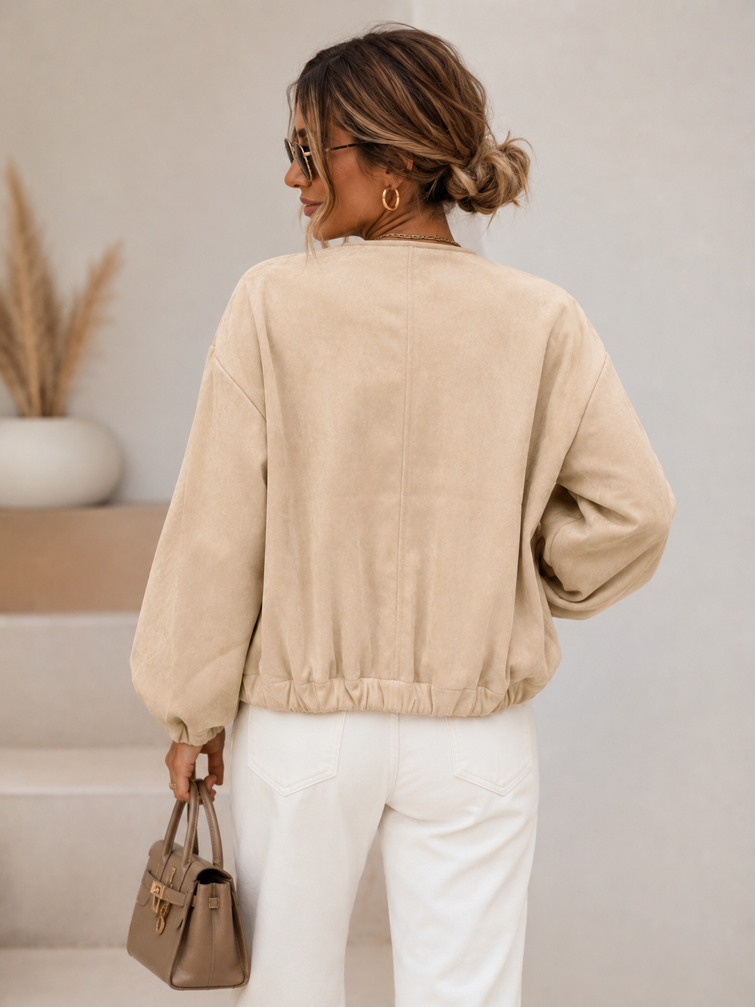 🔥 It-Piece 2026 – Stylische Waschleder-Jacke mit Gold-Details