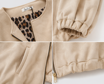 🔥 It-Piece 2026 – Stylische Waschleder-Jacke mit Gold-Details