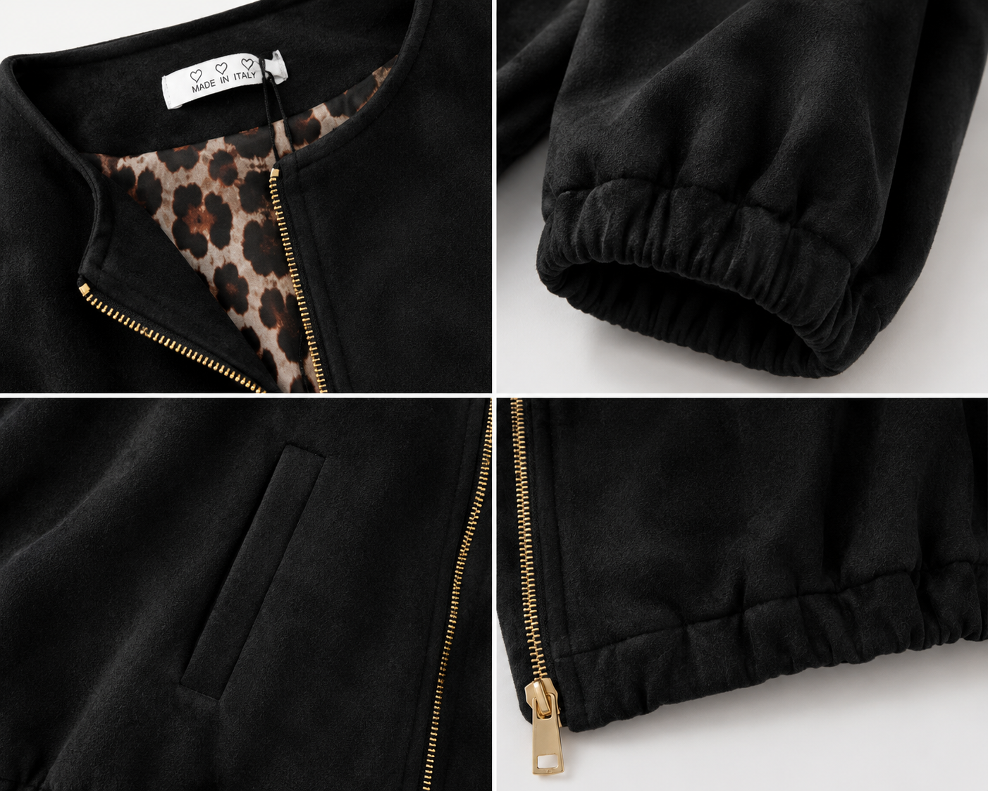 🔥 It-Piece 2026 – Stylische Waschleder-Jacke mit Gold-Details