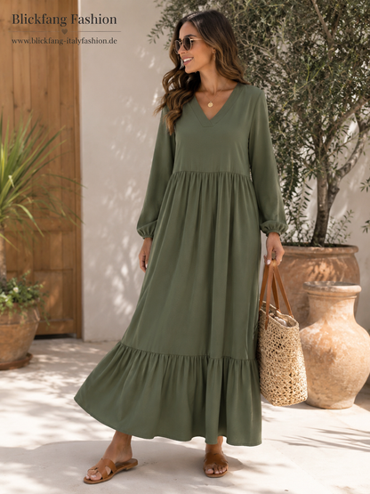 ✨ Maxikleid mit V-Ausschnitt – Zeitlos, feminin & wunderbar bequem