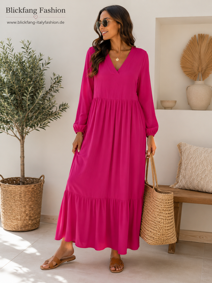 ✨ Maxikleid mit V-Ausschnitt – Zeitlos, feminin & wunderbar bequem