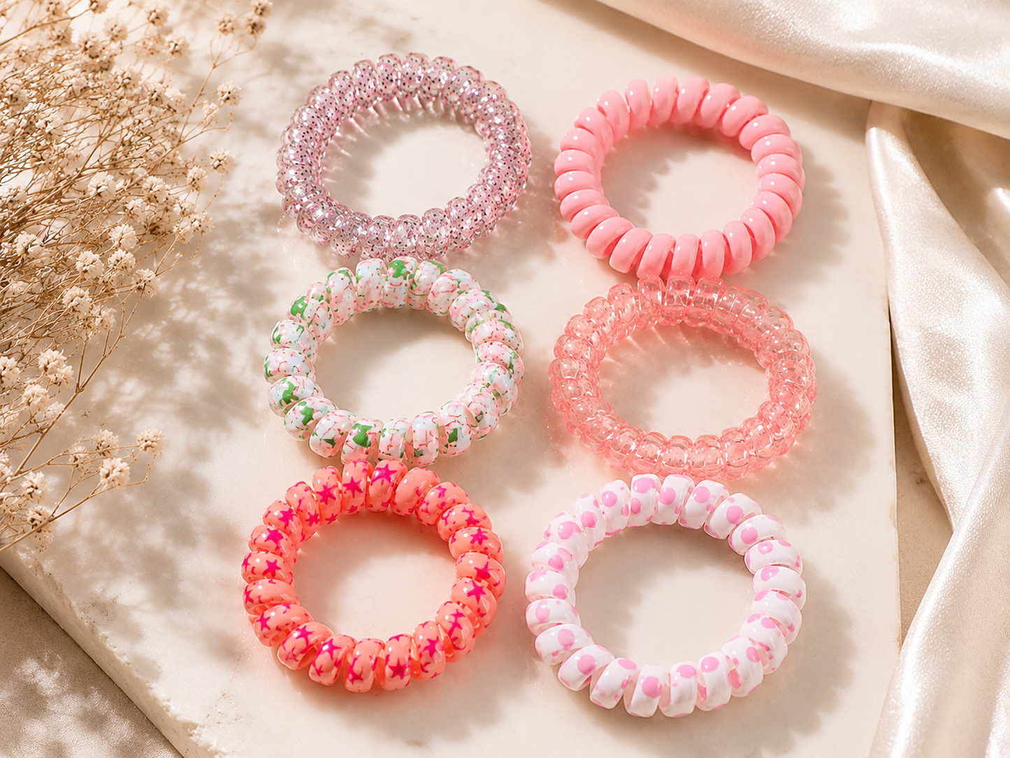 🎀 Hair Candy – 6er Spiral-Haargummi Geschenkset | Premium Hair Coils in Geschenkverpackung