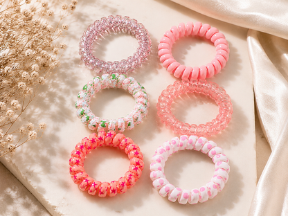 🎀 Hair Candy – 6er Spiral-Haargummi Geschenkset | Premium Hair Coils in Geschenkverpackung