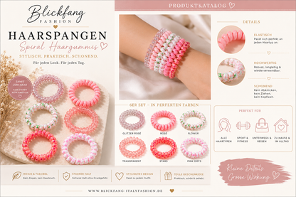 🎀 Hair Candy – 6er Spiral-Haargummi Geschenkset | Premium Hair Coils in Geschenkverpackung