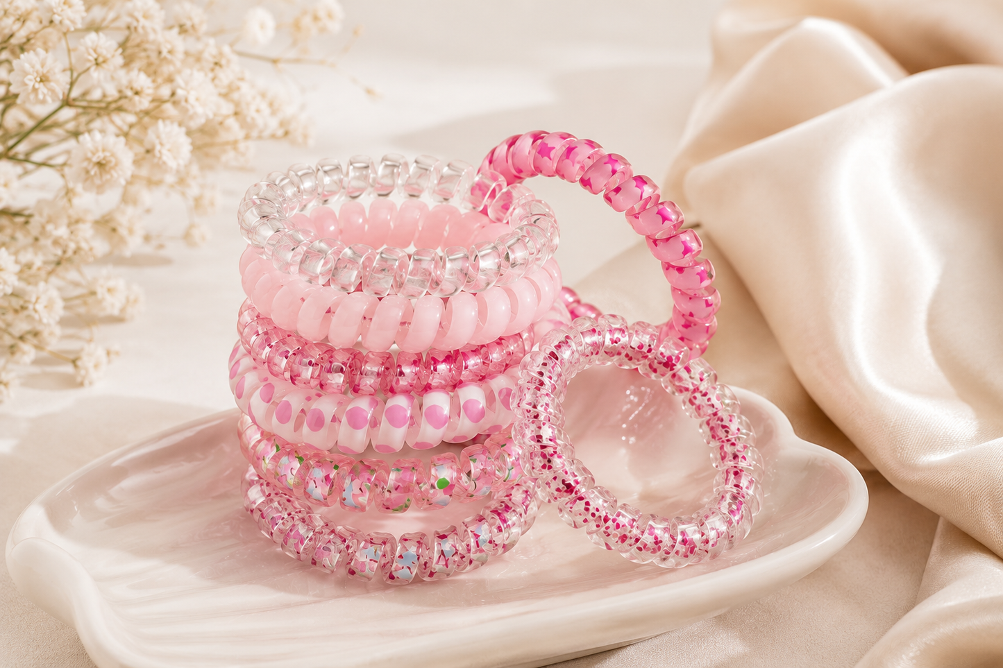 🎀 Hair Candy – 6er Spiral-Haargummi Geschenkset | Premium Hair Coils in Geschenkverpackung