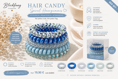 Hair Couture Collection – Luxuriöse Spiral-Haargummis im Geschenkset (6)